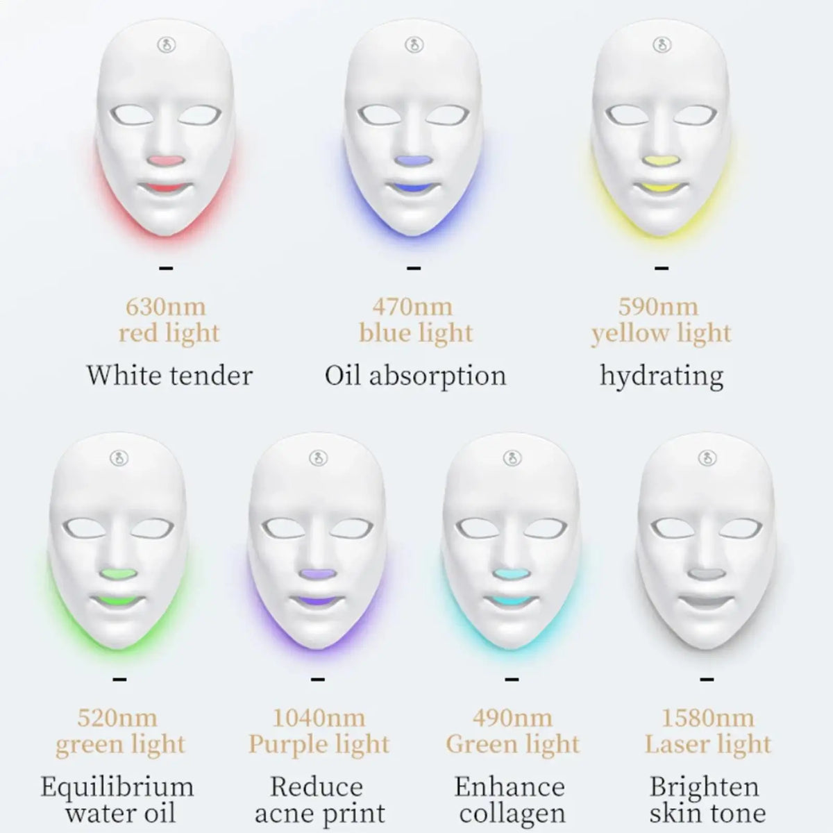 LED 7 color light touch model masque Face Masque face Photon Beauty Masque Skin Rejuvenation Whitening Tighten Face mask
