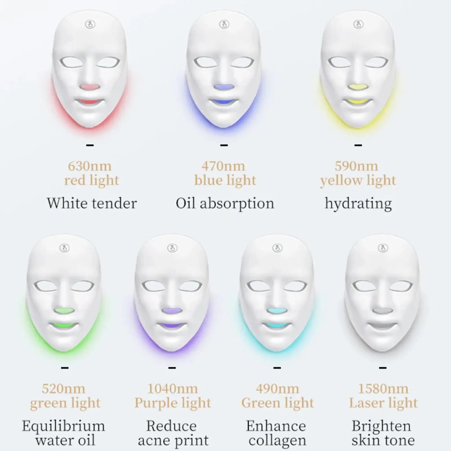 LED 7 color light touch model masque Face Masque face Photon Beauty Masque Skin Rejuvenation Whitening Tighten Face mask