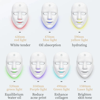 LED 7 color light touch model masque Face Masque face Photon Beauty Masque Skin Rejuvenation Whitening Tighten Face mask